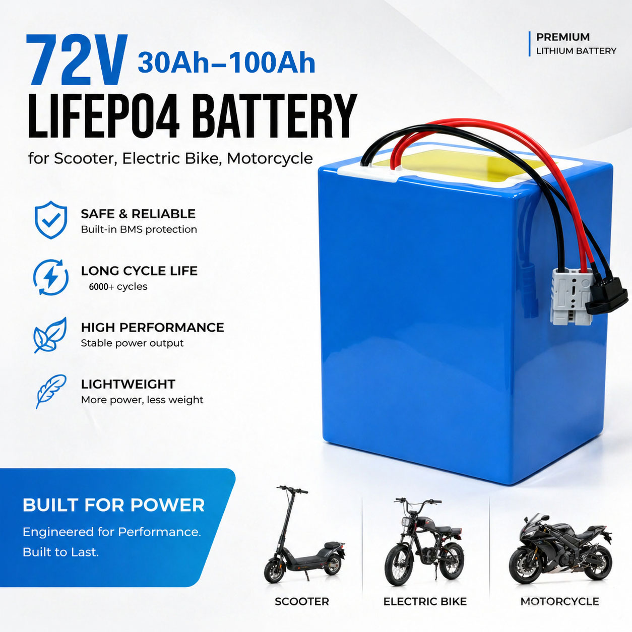 Lithium LiFePO4 72V 50Ah 60Ah  - 72V 30Ah Lifepo4 Battery Pack ulasan dan harga